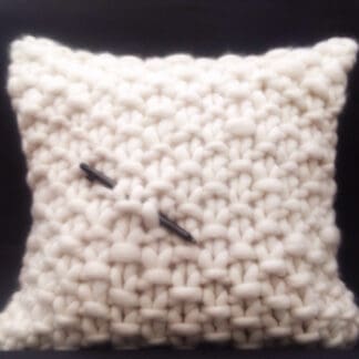 Super chunky cushion/pillow knitted